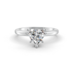 Load image into Gallery viewer, Heart Cut Real Moissanite 5 Prong Solitaire Ring 14K Gold Plated