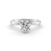 1-5 Ct Heart Cut Real Moissanite 5 Prong Solitaire Ring 14K Yellow Gold Plated