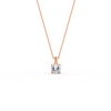 Asscher Cut GRA Certified Moissanite Solitaire Pendant in 14K Yellow Gold Plated