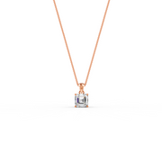 Asscher Cut Moissanite Solitaire Pendant in 14K Gold Plated