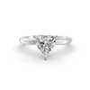 1-5 Ct Heart Cut Real Moissanite 3 Prong Solitaire Ring 14K Yellow Gold Plated