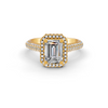 2.34 Ct Radiant Cut Certified Moissanite Engagement Ring 14K Yellow Gold Plated