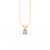 Round Cut Moissanite Solitaire Pendant 14K Yellow Gold Plated
