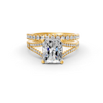 Load image into Gallery viewer, 3Ct Radiant Cut Moissanite Bridal Engagement Ring 14K Gold Plated
