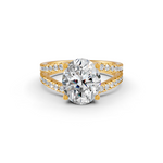 Load image into Gallery viewer, 3.50Ct Oval Cut Moissanite Women Engagement Ring 14K Gold Plated