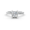 1-5 Ct Princess Cut Real Moissanite Double 4 Prong Solitaire Ring 14K Yellow Gold Plated