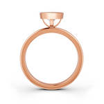 Load image into Gallery viewer, Pear Cut Real Moissanite Bezel Set Solitaire Ring 14K Gold Plated