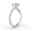 1-5 Ct Cushion Cut Real Moissanite Double Prong Solitaire Ring 14K Yellow Gold Plated
