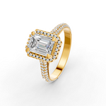 Load image into Gallery viewer, 2.50 Ct Radiant Cut Moissanite Engagement Ring 14K Gold Plated
