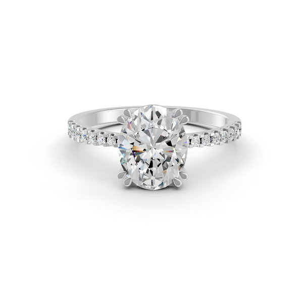 1.85Ct Oval Cut Moissanite Women Engagement Ring 14K Yellow Gold Plated