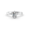 1-5 Ct Emerald Cut Real Moissanite 4 Prong Solitaire Ring 14K Yellow Gold Plated