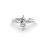 Load image into Gallery viewer, Marquise Cut Real Moissanite 4 Prong Solitaire Ring 14K Gold Plated