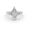 1.89Ct Marquise Cut Moissanite Women's Engagement Ring 14K Yellow Gold Plated