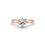 Load image into Gallery viewer, Cushion Cut Real Moissanite Clow Prong Solitaire Ring 14K Gold Plated