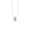 Heart Cut Moissanite Solitaire Pendant 14K Gold Plated