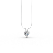 Heart Cut Moissanite Solitaire Pendant 14K Gold Plated