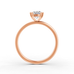 Load image into Gallery viewer, Oval Cut Real Moissanite Double 4 Prong Solitaire Ring 14K Gold Plated