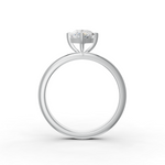 Load image into Gallery viewer, Pear Cut Real Moissanite Claw Prong Solitaire Ring 14K Gold Plated
