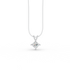 Princess Cut Moissanite Solitaire Pendant 14K Yellow Gold Plated