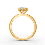 Load image into Gallery viewer, Heart Cut Real Moissanite 5 Prong Solitaire Ring 14K Gold Plated