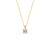 Asscher Cut GRA Certified Moissanite Solitaire Pendant in 14K Yellow Gold Plated