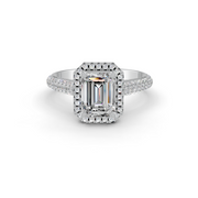 2.50 Ct Radiant Cut Moissanite Engagement Ring 14K Gold Plated