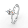1-5 Ct Marquise Cut Real Moissanite 6 Prong Solitaire Ring 14K Yellow Gold Plated