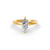 1-5 Ct Marquise Cut Real Moissanite 4 Prong Solitaire Ring 14K Yellow Gold Plated