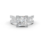 Load image into Gallery viewer, 3Ct Princess Cut Moissanite Women Engagement Ring 14K Gold Plated