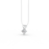 Princess Cut Moissanite Solitaire Pendant 14K Yellow Gold Plated