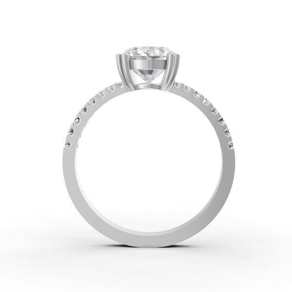 1.85Ct Oval Cut Moissanite Women Engagement Ring 14K Yellow Gold Plated