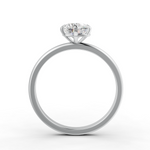 Load image into Gallery viewer, Round Cut Moissanite Solitaire Engagement Ring 14K White Gold Plated