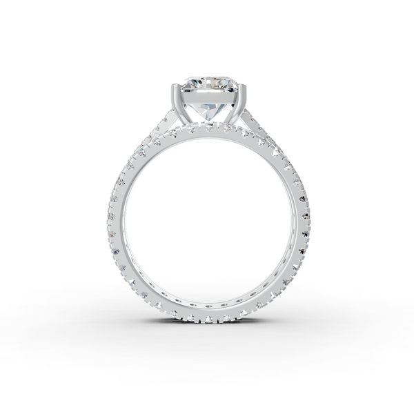 4Ct Radiant Cut Moissanite Bridal Engagement Ring 14K Yellow Gold Plated