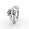 3.83Ct Oval Cut Moissanite Women Engagement Ring 14K Gold Plated
