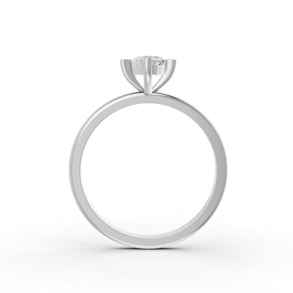 1-5 Ct Marquise Cut Real Moissanite 4 Prong Solitaire Ring 14K Yellow Gold Plated