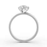 Load image into Gallery viewer, Round Cut Real Moissanite 5 Prong Solitaire Ring 14K Gold Plated