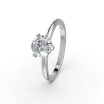 Load image into Gallery viewer, Round Cut Real Moissanite 3 Prong Solitaire Ring 14K Gold Plated