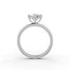 1-5 Ct Cushion Cut Real Moissanite Clow Prong Solitaire Ring 14K Yellow Gold Plated