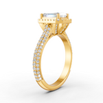 Load image into Gallery viewer, 2.50 Ct Radiant Cut Moissanite Engagement Ring 14K Gold Plated