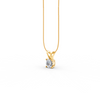 Round Cut Moissanite Solitaire Pendant 14K Yellow Gold Plated