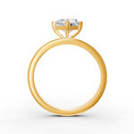 Load image into Gallery viewer, Heart Cut Real Moissanite 3 Prong Solitaire Ring 14K Gold Plated