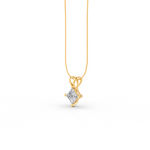 Load image into Gallery viewer, Princess Cut Moissanite Solitaire Pendant 14K Gold Plated