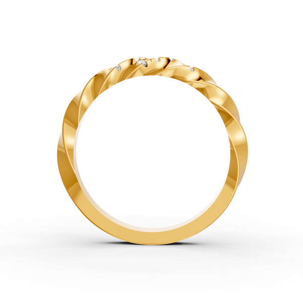 0.04Ct Round Cut Moissanite Women Engagement Ring 14K Gold Plated