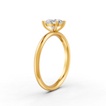 Load image into Gallery viewer, 2.50 Ct Oval Cut Moissanite Women Solitaire Ring 14K Yellow Gold Plated