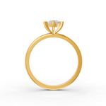 Load image into Gallery viewer, Marquise Cut Real Moissanite 4 Prong Solitaire Ring 14K Gold Plated