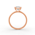 Load image into Gallery viewer, Princess Cut Real Moissanite Double 4 Prong Solitaire Ring 14K Gold Plated