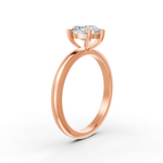 Load image into Gallery viewer, Pear Cut Real Moissanite 5 Prong Solitaire Ring 14K Gold Plated