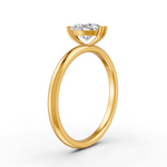 Load image into Gallery viewer, Oval Cut Real Moissanite Double Prong Solitaire Ring 14K Gold Plated