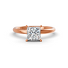 1-5 Ct Princess Cut Real Moissanite 4 Prong Solitaire Ring 14K Yellow Gold Plated