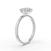 1-5 Ct Oval Cut Real Moissanite Double 4 Prong Solitaire Ring 14K Yellow Gold Plated